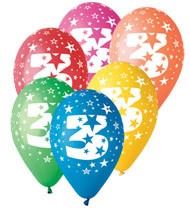 Balónky nafukovací průměr 30cm – potisk číslice "3", 10ks
