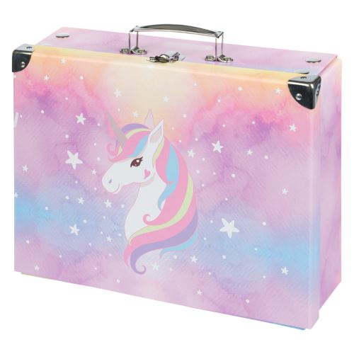 Dětský kufřík skládací s kováním BAAGL - Rainbow Unicorn