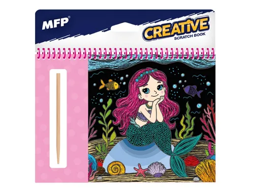 Škrabací obrázek v bloku, 15x15cm, 8ls - MAGIC girls