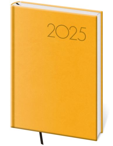 Denní diář 2025 Helma A5 - Print Pop žlutý