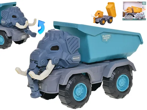 Auto stavební sklápěčka mamut 26 cm s pohyblivými částmi - mix barev