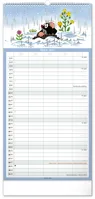 Nástěnný kalendář 2027 Notique Rodinný plánovací Krteček, 21 x 42 cm (10)