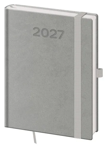 Týdenní diář 2027 Helma B6 Print Pop šedý