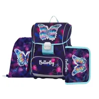 Školní batohový set 3-dílný Karton P+P Premium Cool Motýl