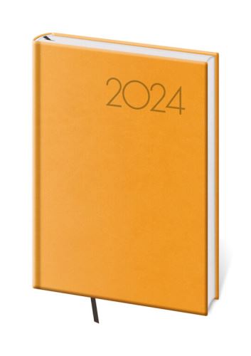 Týdenní diář 2024 Helma A5 - Print Pop žlutý