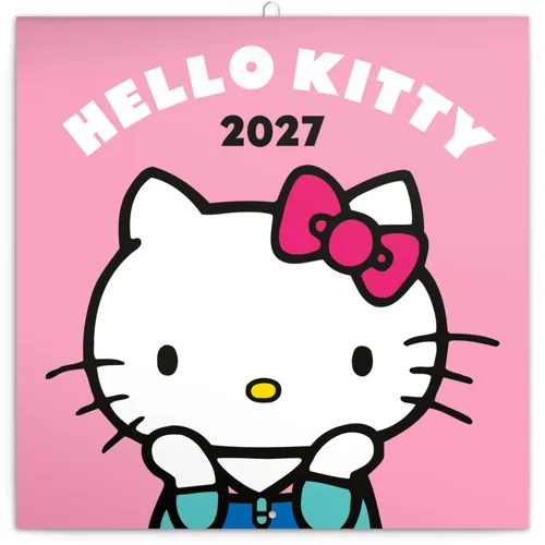 Nástěnný kalendář poznámkový 2027 Notique Hello Kitty, 30 x 30 cm