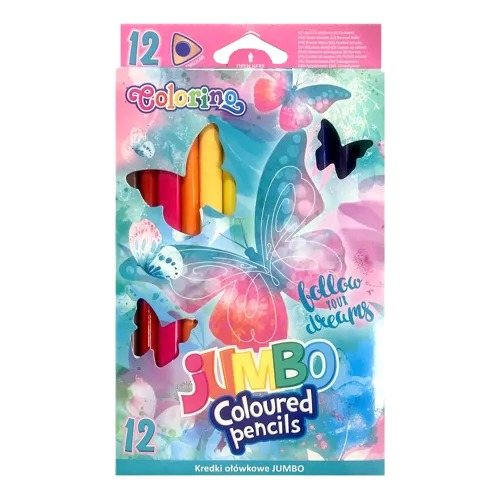 Pastelky Colorino trojhranné JUMBO - Follow your Dreams, 12 barev