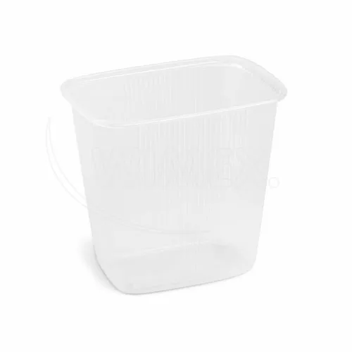 Miska (PP) hranatá průhledná 108 x 81 mm 500 ml, 100 ks