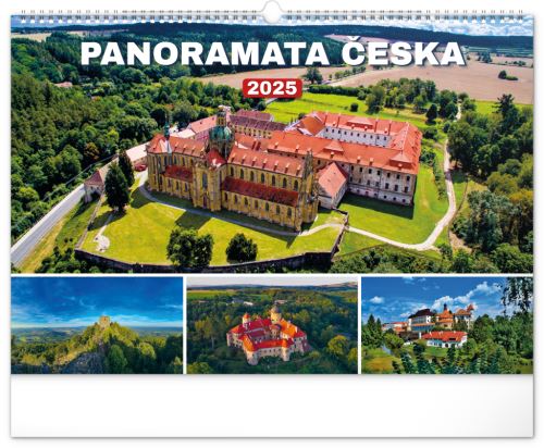 Nástěnný kalendář 2025 Presco Group - Panoramata Česka, 48 × 33 cm