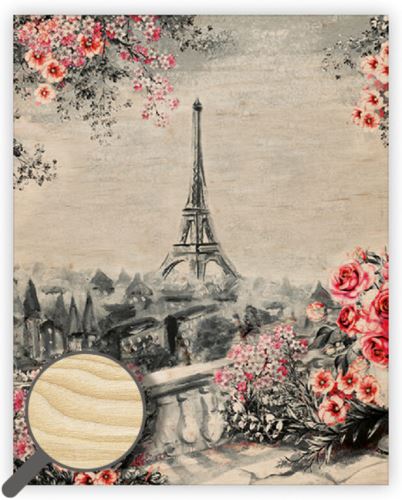 Dřevěný obraz Helma - Eiffel Tower