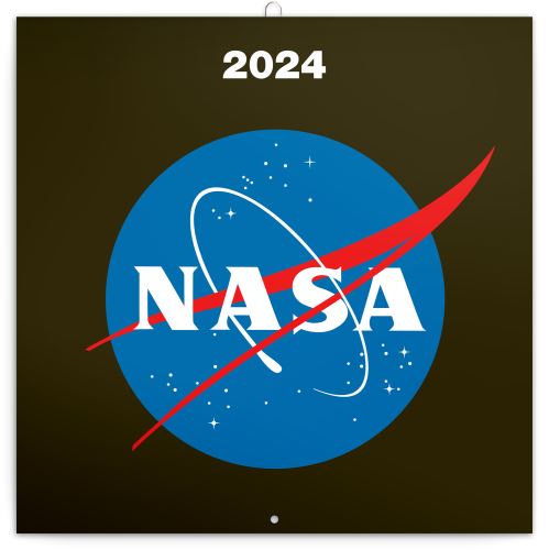 Nástěnný poznámkový kalendář Presco Group 2024 - NASA, 30 × 30 cm
