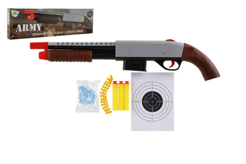 Brokovnice na kuličky 46 cm s vodními kuličkami 6 mm, pěnovými a gumovými náboji
