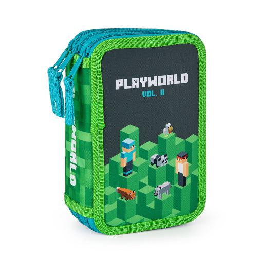 Školní penál 3-patrový prázdný KARTON P+P - Playworld
