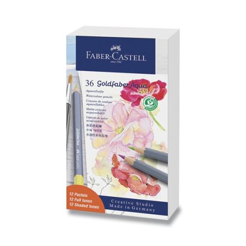 Akvarelové pastelky Faber-Castell Goldfaber Aqua + Aqua Pastel, 36 barev