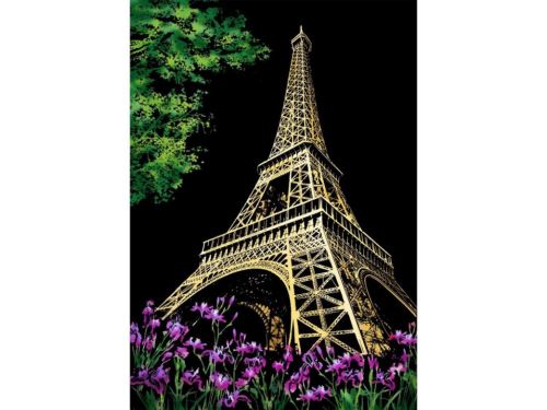 Škrabací obrázek 40,5x28,5 cm - Eifellova věž