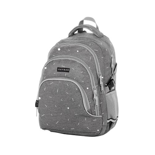 Studentský batoh KARTON P+P OXY SCOOLER - Grey geometric