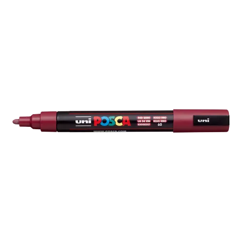 Dekorační popisovač Posca PC-5M, bordó (60), 1,8-2,5 mm