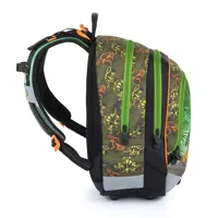 Školní batoh Bagmaster Alfa 21 C Dinosaurus zelený + gumovací pero Pilot Frixion (1)