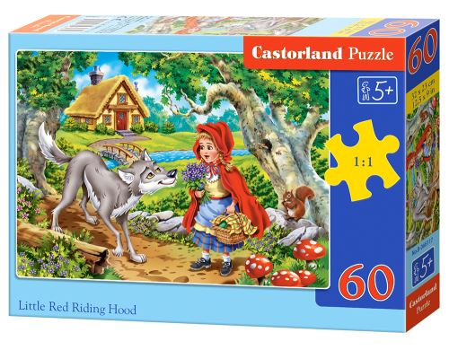 Puzzle Castorland 60 dílků - Červená Karkulka s vlkem