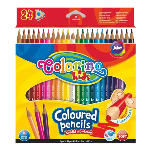 Pastelky Colorino trojhranné - 24 barev