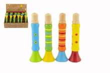 Píšťalka dřevěná 12 cm - mix barev