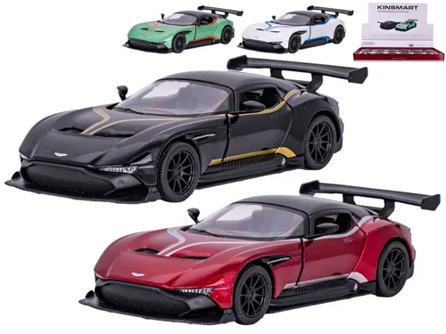 Auto Kinsmart Aston Martin Vulcan Livery 13 cm na zpětné natažení - mix barev