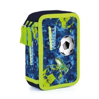 Školní penál 3-patrový prázdný Karton P+P Fotbal