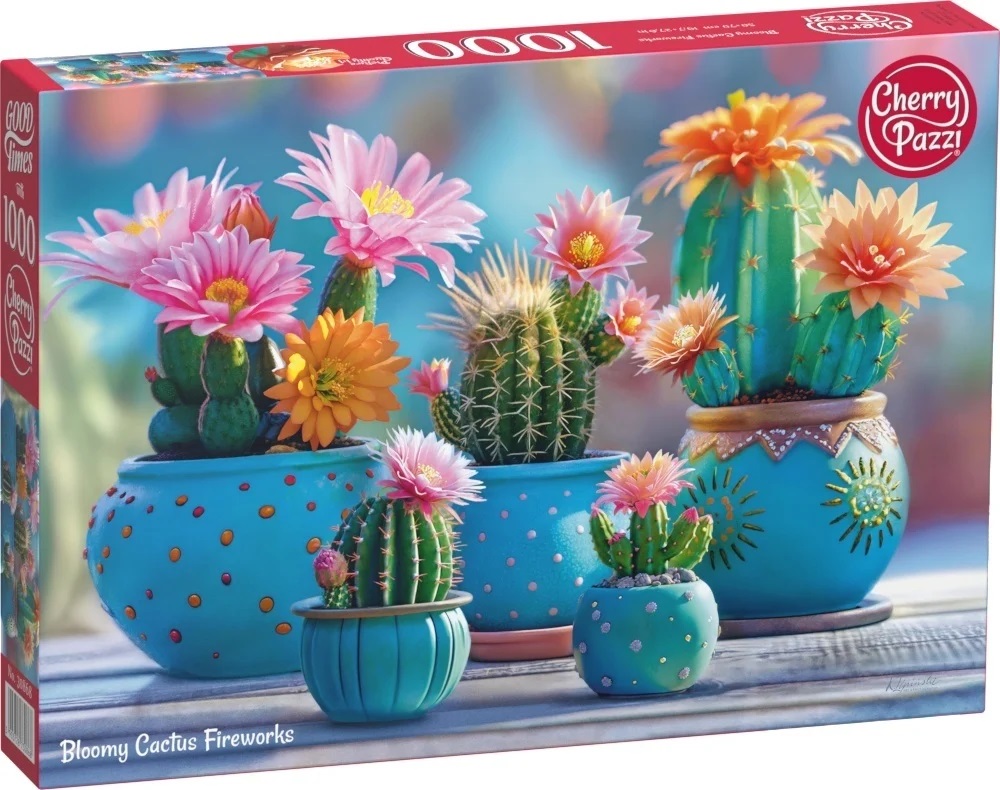 Levně Puzzle Cherry Pazzi 1000 dílků - Kvetoucí kaktusový ohňostroj