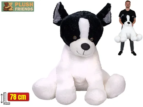 Plyšový francouzský buldoček Plush Friends sedící 78 cm