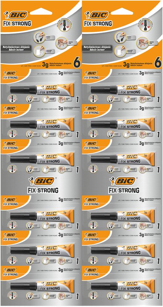 Levně Vteřinové lepidlo BIC 3g, 12ks