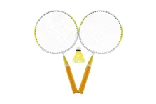 Badminton sada dětská 2 pálky + 1 košíček - mix barev (4)