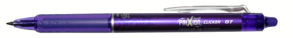 Levně Přepisovatelný roller Pilot Frixion Ball Clicker, střední hrot M 0,7mm - fialová