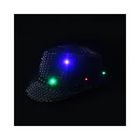 Klobouk disco černý s LED světlem pro dospělé (2)
