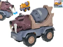 Auto stavební míchačka šavlozubý tygr 24 cm s pohyblivými částmi - mix barev
