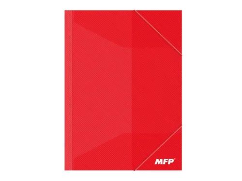 Desky PP A4 3 klopy s gumou - červená