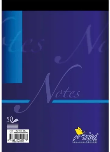 Poznámkový blok A5 čistý 50ls šitý Notes