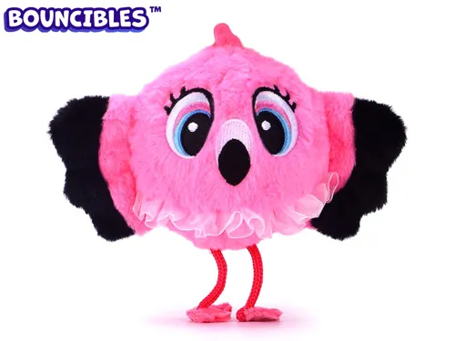 Skákací plyšák Bouncibles MIMI 8 cm - plameňák