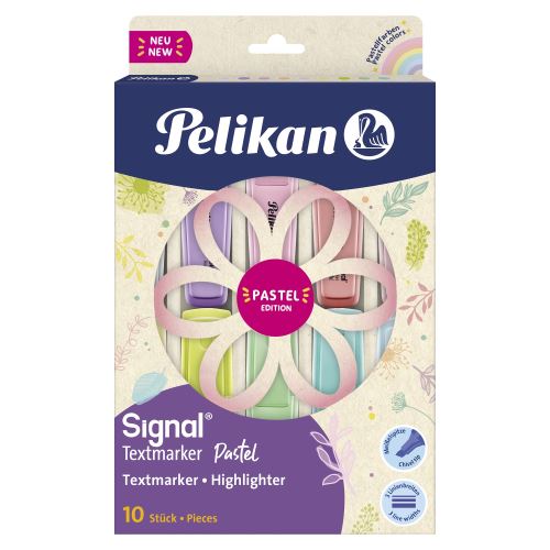 Sada zvýrazňovačů Pelikan SIGNAL pastelové - 10 barev