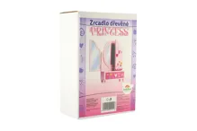 Zrcadlo šperkovnice Princess 3-dílné zásuvka 16 × 25 × 8 cm (1)