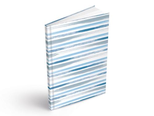 Záznamová kniha A4 MFP 200 listů, linka - šedo/modré pruhy
