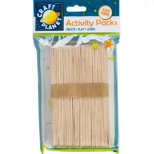 Velké dřevěné špachtle přírodní, dřívka 15cm (50ks)
