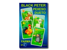 Černý Petr/Pexeso/Dueto farma 3v1 6,5x10,5x1,5cm 31ks krabičce Černý Petr/Pexeso/Dueto farma 3v1 6,5x10,5x1,5cm 31ks krabičce