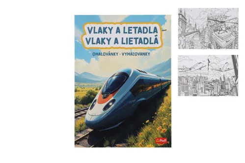 Omalovánky Trefl - Vlaky a letadla