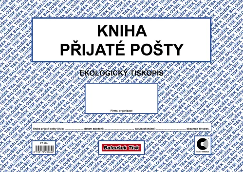 Kniha přijaté pošty A4 /oboustr./