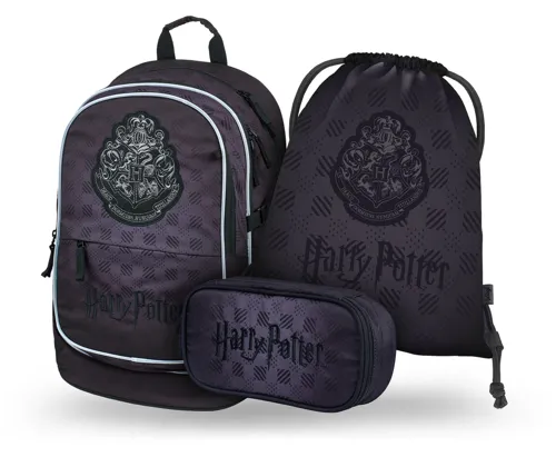 Školní batohový set 3-dílný Baagl Core Harry Potter Bradavice černý