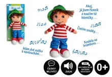 Plyšový hadrový panáček Honzík 30 cm česky mluvící