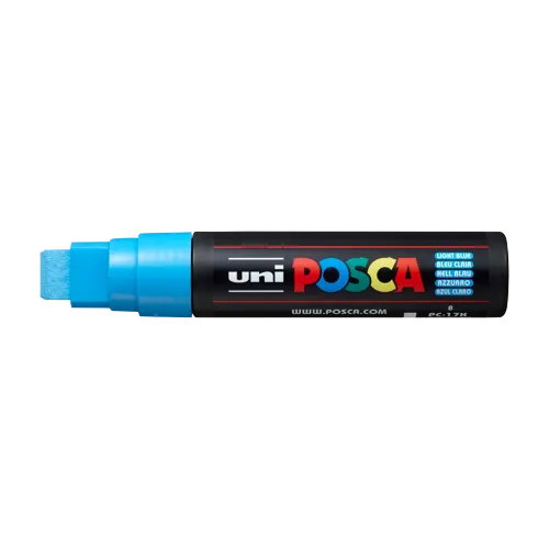Dekorační popisovač Posca  PC-17K, 15 mm, světle modrá (8)