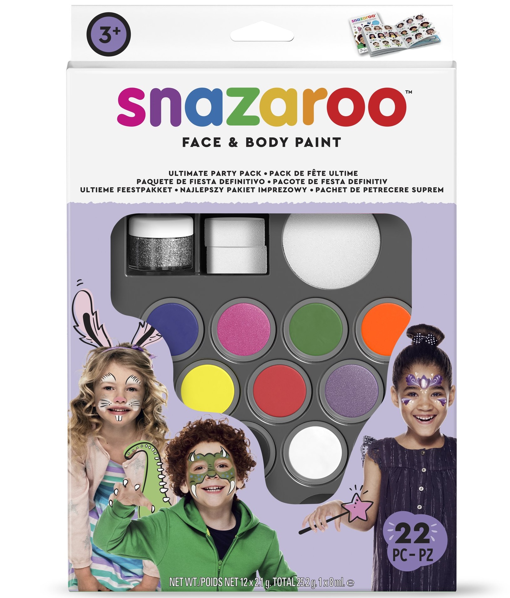 Levně Obličejové barvy Snazaroo. Party pack, na 85 obličejů