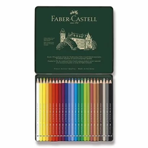 Umělecké pastelky Faber-Castell Albrecht Dürer 24 barev, plechová krabička