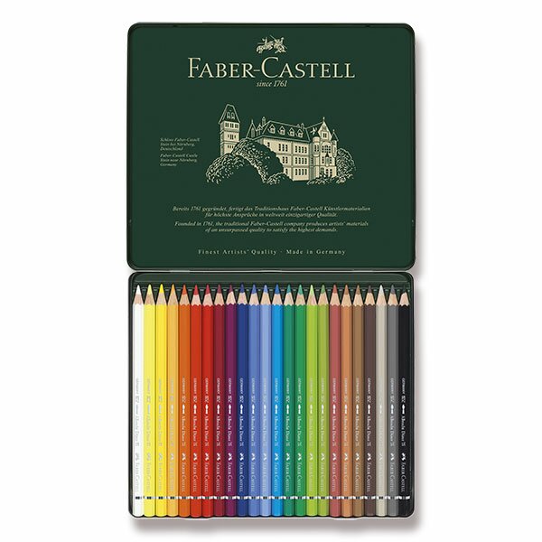 Levně Umělecké pastelky Faber-Castell Albrecht Dürer 24 barev, plechová krabička